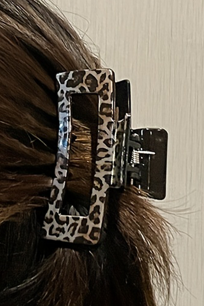 Parchment Elegant Leopard Hair Clip