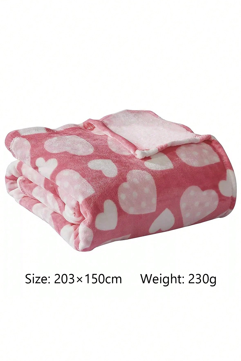 Peach Blossom Heart Pattern Valentines Flannel Blanket