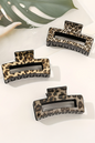 Parchment Elegant Leopard Hair Clip