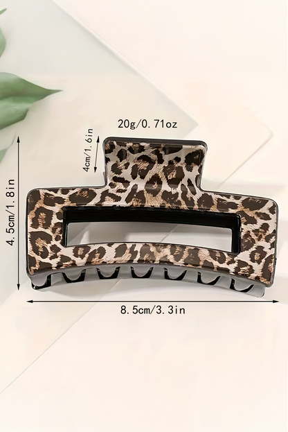 Parchment Elegant Leopard Hair Clip